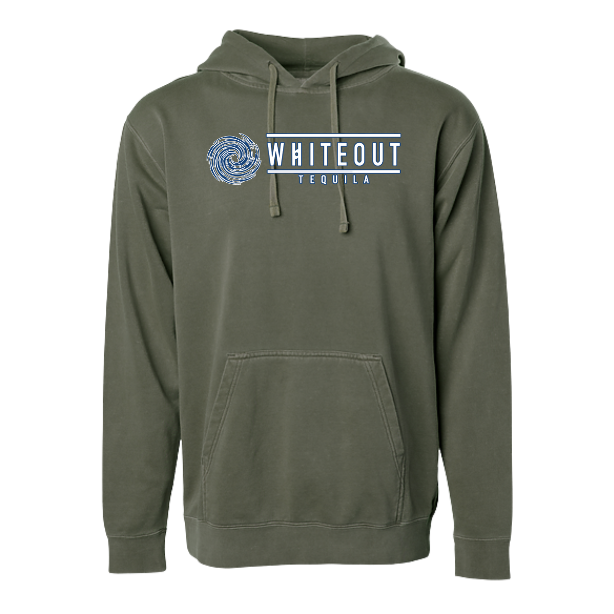 White Out Tequila French Terry Hoodie - Agave Grove Olive