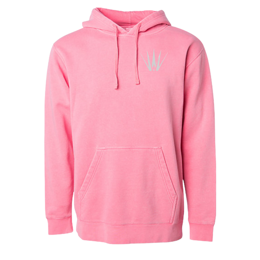 White Out Tequila French Terry Hoodie - Pink Blush Agave